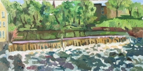 Pawtucket River at Slater Mill I, Oils